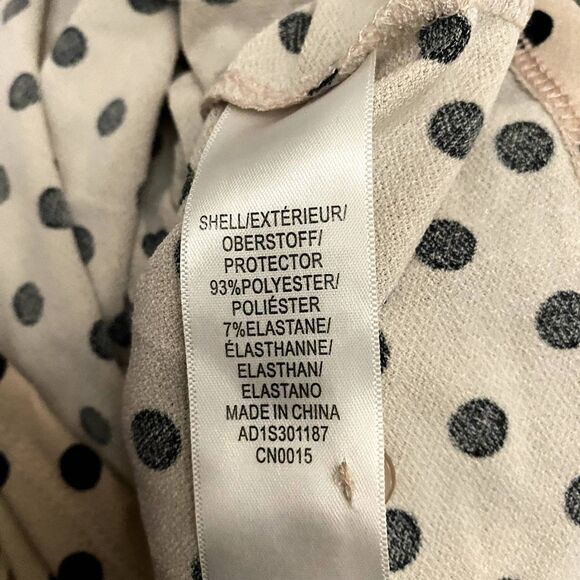 Adrianna Papell Pintuck Pleat Blouse Slinky Pink Black Polka Dot Size‎ Medium - Picture 5 of 5